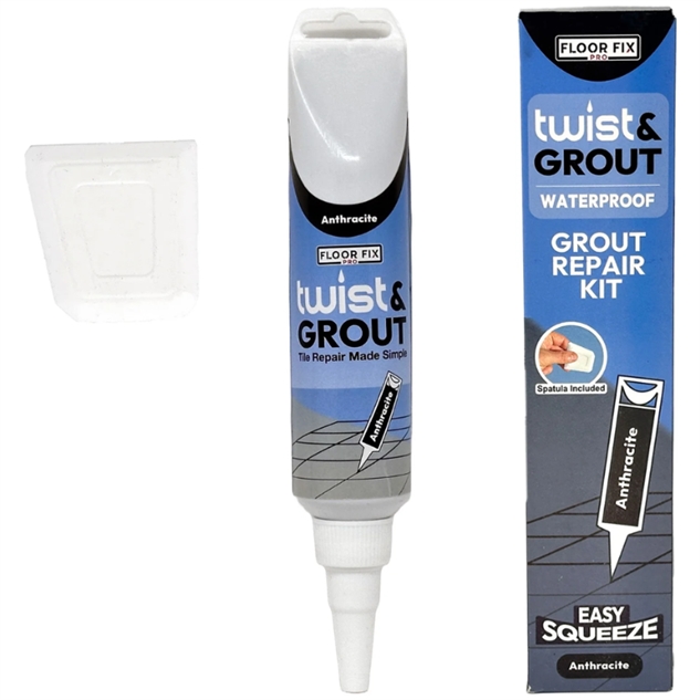 Floor Fix Pro Antracit Fugemasse til Reparation Af Flisefuger - Twist & Grout - Reparation Af Fliser | Murerbutikken.dk