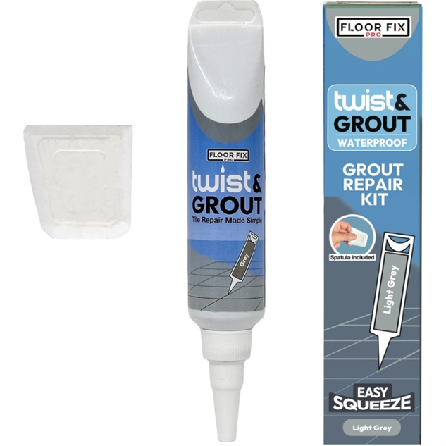 Floor Fix Pro Grå Fugemasse til Reparation Af Flisefuger - Twist & Grout - Reparation Af Fliser | Murerbutikken.dk