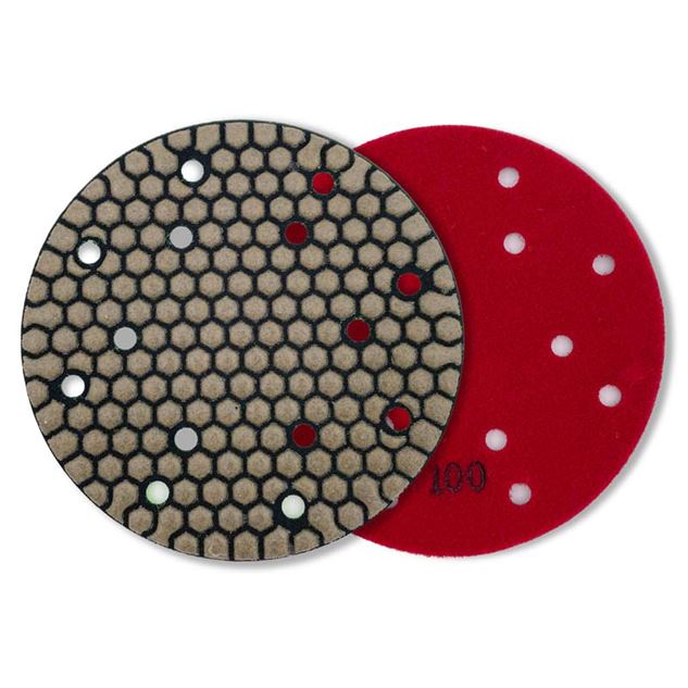 Diamant-slibepads til excentersliber, Ø 150 mm,  K100