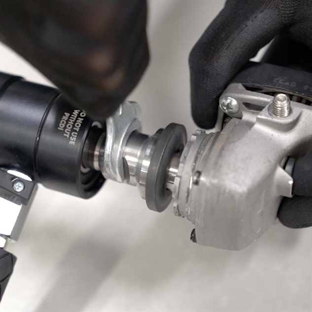 Monter vinkelsliber. Nøgle medfølger.